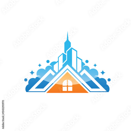 real estate abstract logo modern style