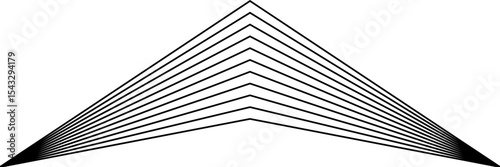 Abstract minimal element mid century vector. Aesthetic contemporary stripe line art