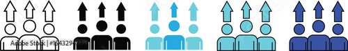 Team Growth and Progress Icon – Business Development and Success Concept