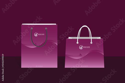 shopping bags design vector with brush design