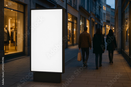 Empty Vertical Poster Display