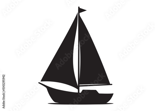 Sail boat logo silhouette vector design, sail boat logo icon silhouette, sailboat sailing ship logo vector illustration, sailboat and sailing ship vector silhouette logo design on white background