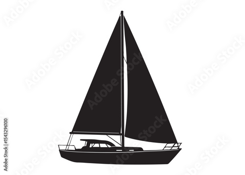 Sail boat logo silhouette vector design, sail boat logo icon silhouette, sailboat sailing ship logo vector illustration, sailboat and sailing ship vector silhouette logo design on white background