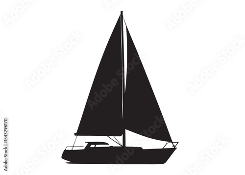 Sail boat logo silhouette vector design, sail boat logo icon silhouette, sailboat sailing ship logo vector illustration, sailboat and sailing ship vector silhouette logo design on white background