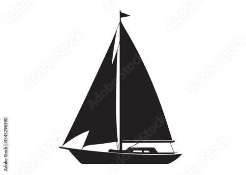 Sail boat logo silhouette vector design, sail boat logo icon silhouette, sailboat sailing ship logo vector illustration, sailboat and sailing ship vector silhouette logo design on white background