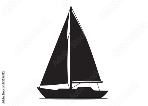 Sail boat logo silhouette vector design, sail boat logo icon silhouette, sailboat sailing ship logo vector illustration, sailboat and sailing ship vector silhouette logo design on white background
