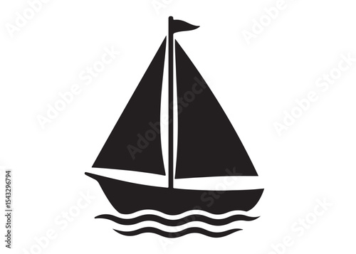 Sail boat logo silhouette vector design, sail boat logo icon silhouette, sailboat sailing ship logo vector illustration, sailboat and sailing ship vector silhouette logo design on white background