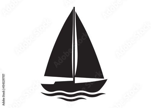 Sail boat logo silhouette vector design, sail boat logo icon silhouette, sailboat sailing ship logo vector illustration, sailboat and sailing ship vector silhouette logo design on white background