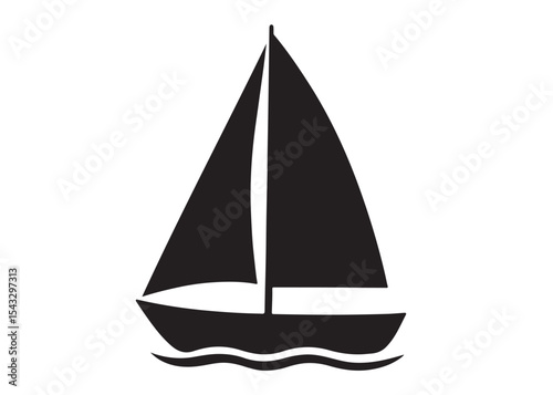 Sail boat logo silhouette vector design, sail boat logo icon silhouette, sailboat sailing ship logo vector illustration, sailboat and sailing ship vector silhouette logo design on white background