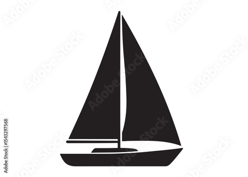 Sail boat logo silhouette vector design, sail boat logo icon silhouette, sailboat sailing ship logo vector illustration, sailboat and sailing ship vector silhouette logo design on white background