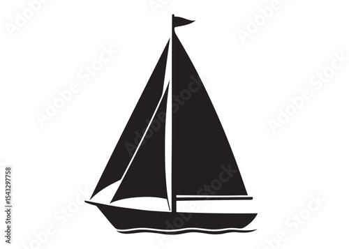 Sail boat logo silhouette vector design, sail boat logo icon silhouette, sailboat sailing ship logo vector illustration, sailboat and sailing ship vector silhouette logo design on white background
