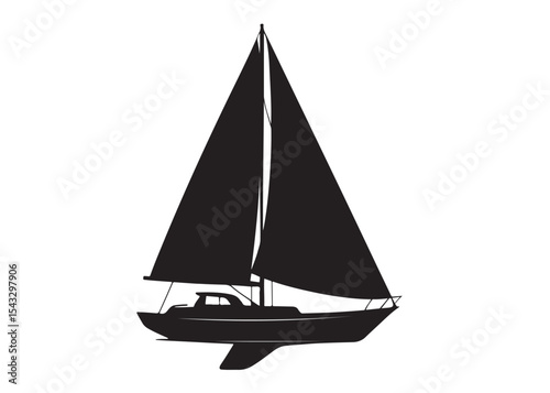 Sail boat logo silhouette vector design, sail boat logo icon silhouette, sailboat sailing ship logo vector illustration, sailboat and sailing ship vector silhouette logo design on white background