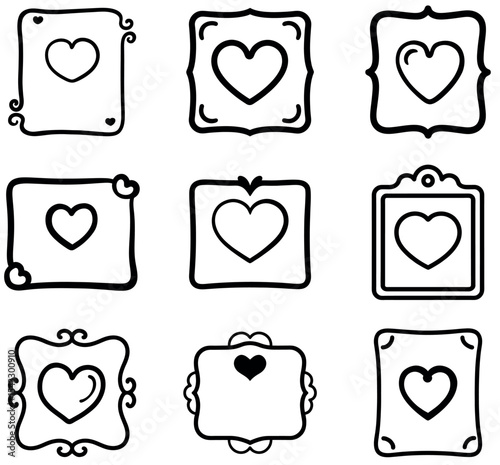 Heart Frame Clipart Collection