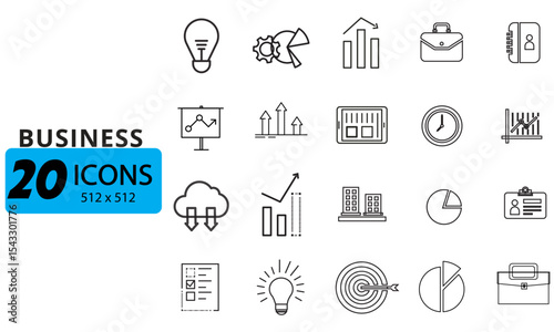 Business and Finance Icon Set Streamline