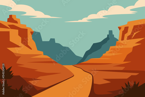 Arizona's Grand Canyon National Park offers a breathtaking landscape of red rock mountains and vast desert vistas under a vibrant sunset sky