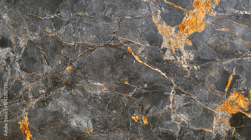 Dark Veined Marble Texture A Study in Gray and Gold