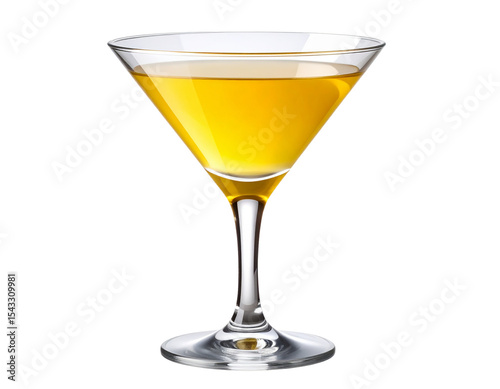 Wallpaper Mural Clear Martini Glass Filled with Vibrant Yellow Liquid on Transparent Background  PNG Torontodigital.ca