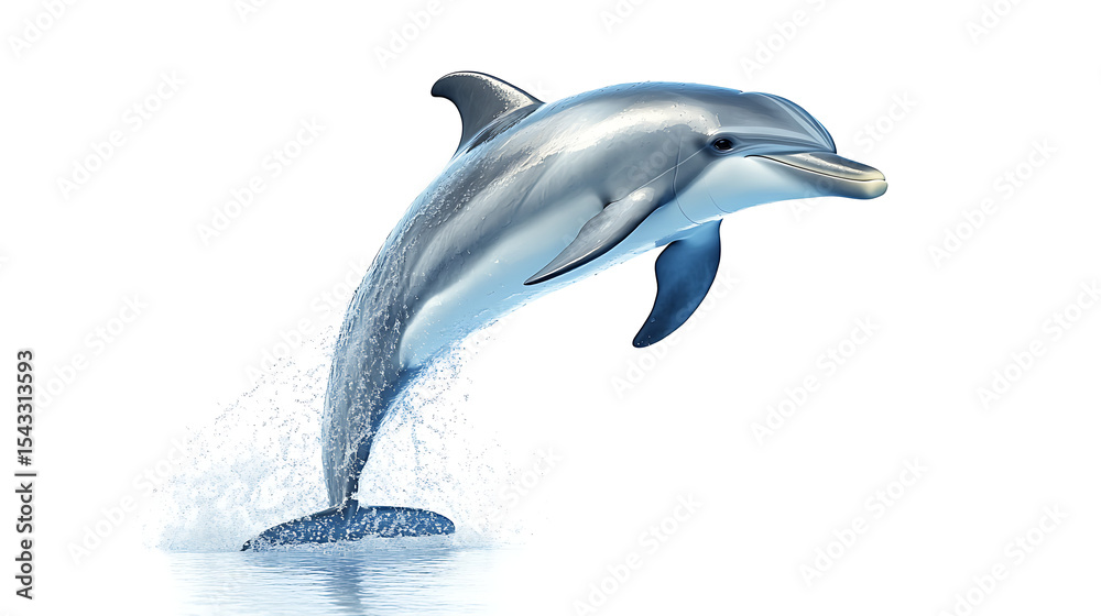 Obraz premium dolphin jumping isolated on white background