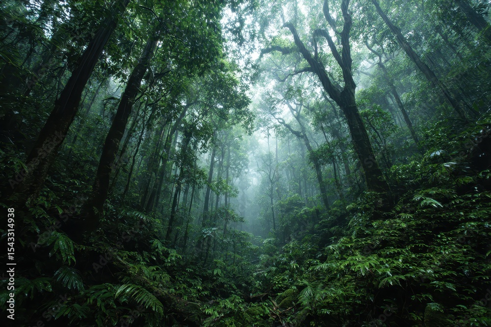 Obraz premium Southeast Asian rainforest with deep jungle