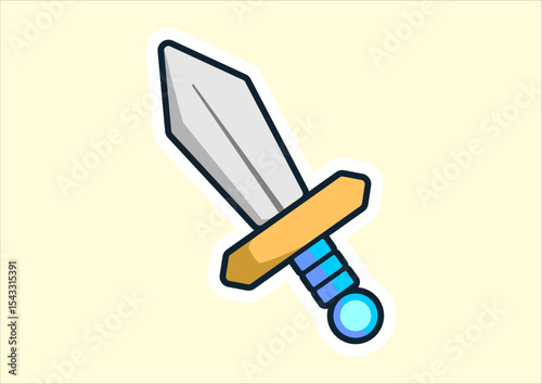 vector illustration of a sword icon