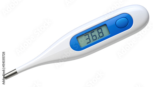 Modern Electronic Thermometer Reading 36.8 Degrees Celsius  Transparent Background PNG