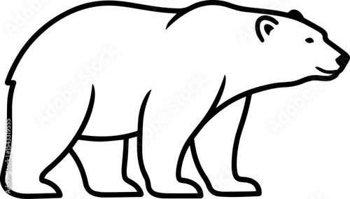 vector illustration of a polar bear