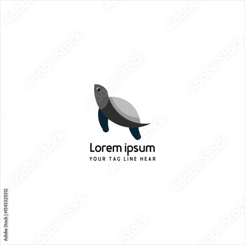Tortoise ‍art vector logo for client 