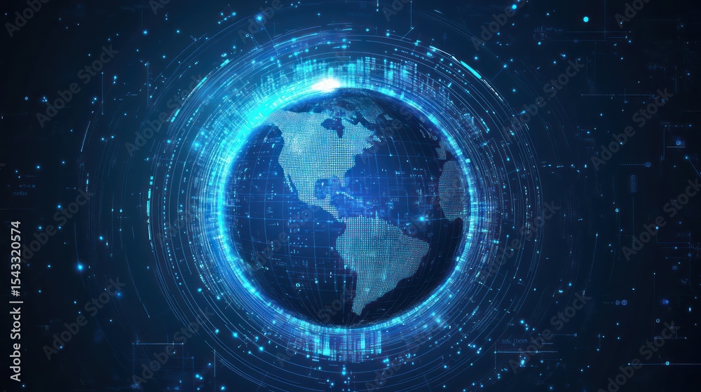 Obraz premium Digital Earth