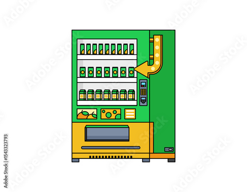 Flat Illustration of Lemonade Vending Machine