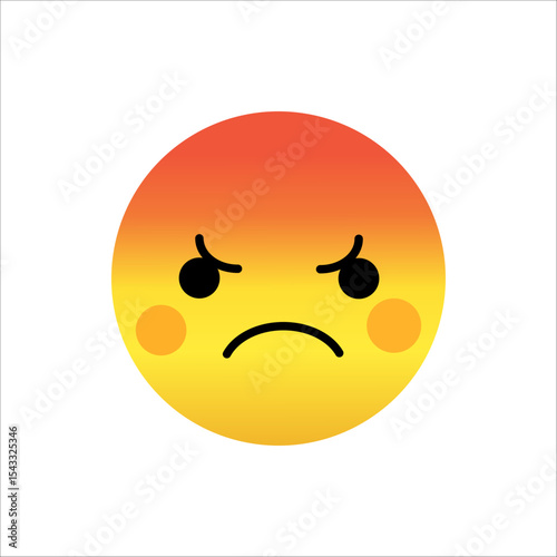 Emoji reaction icons including like, dislike, love, care, laugh, wow, sad, and angry. Colorful vector symbols for social media, feedback, messaging, and user interaction UI design.