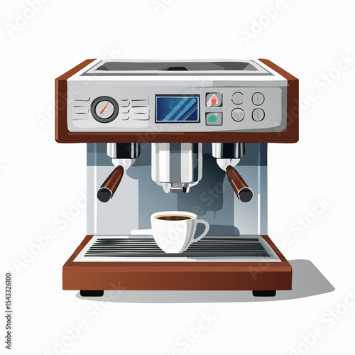 カウンターコーヒーマシンのベクター画像