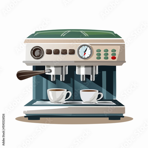 カウンターコーヒーマシンのベクター画像