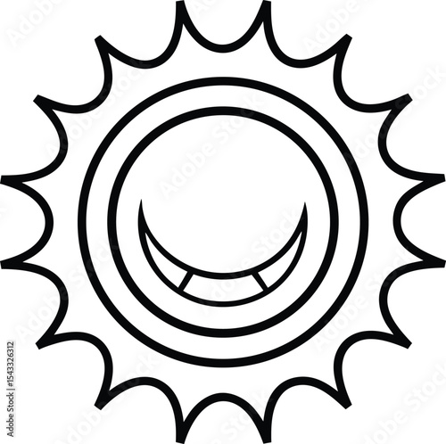 Mechanical Gear Vector with Rough Edges.