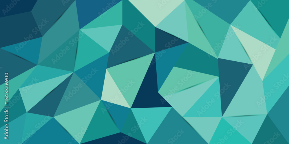 Obraz premium Abstract green mosaic background texture with geometric shapes
