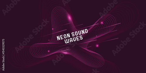 Music soundwave. Abstract music background with sound wave line