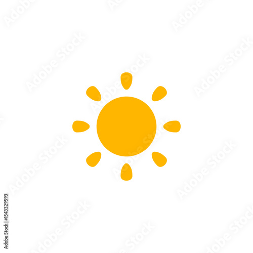 Boho Sun Symbol Full Center Style. Ideal For Summer Heat, Morning Forecasts, Weather Apps, And Solstice Signs. Soft And Warm Boho Vibe. Vector Illustration.