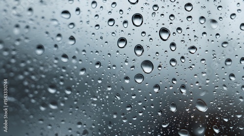 Rain droplet texture glass background macro view bokeh light reflection natural moisture detail ideal weather melancholy or cinematic aesthetic white background cut out isolated transparent background