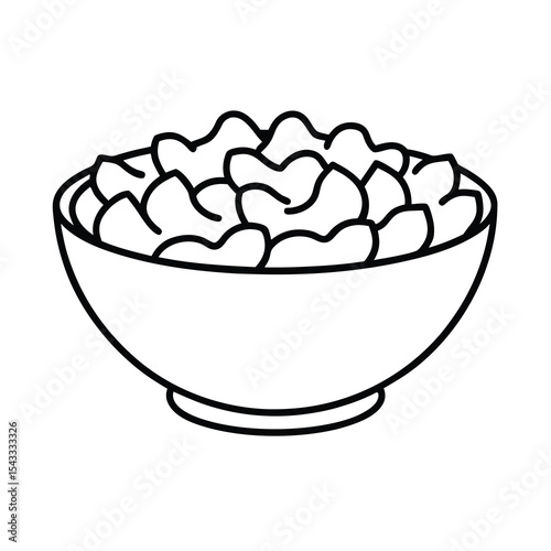 corn flakes minimal line art graphic