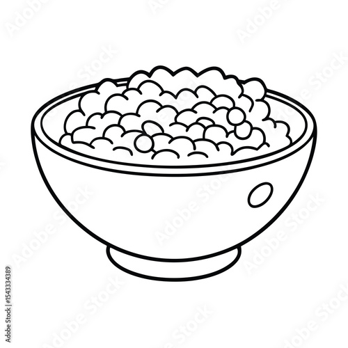 corn flakes minimal line art graphic