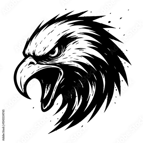 eagle head tattoo vector