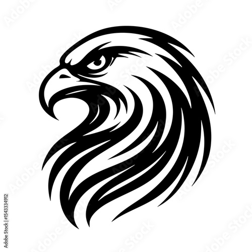 head of eagle angery vector