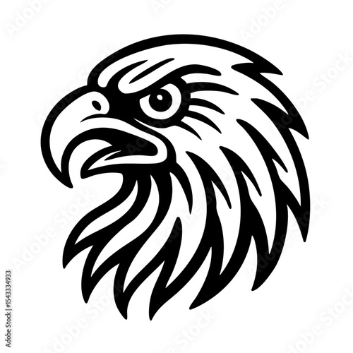 head of eagle vector