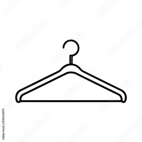 black clothes hanger vector illustration