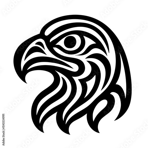 eagle tattoo design vector