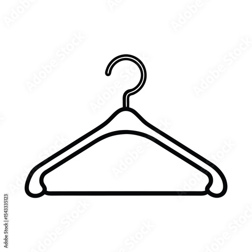 black clothes hanger vector illustration