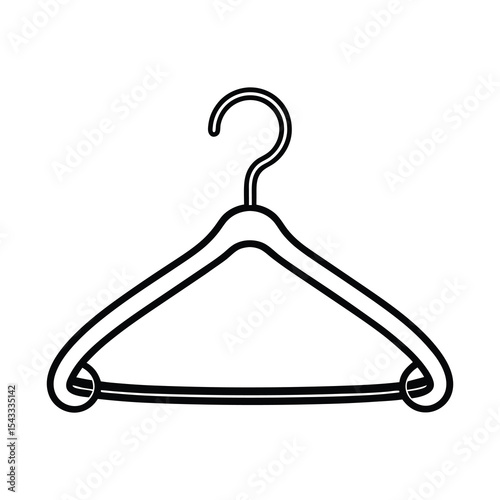 black clothes hanger vector illustration