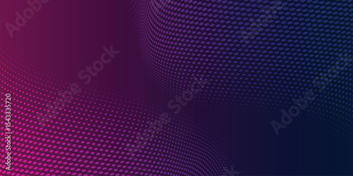 Background with convex forms. Grid surface. 3d dynamic
