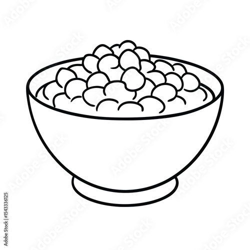 corn flakes minimal line art graphic
