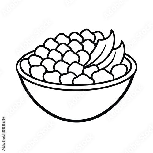 corn flakes minimal line art graphic