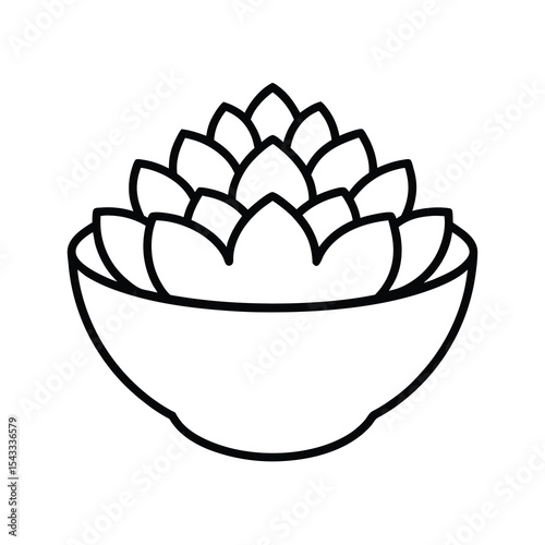 corn flakes minimal line art graphic